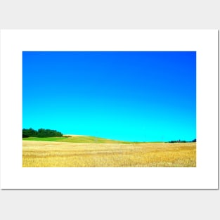 Scenery from Chiaravalle Abbey with cultivated fields Posters and Art